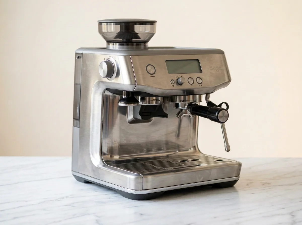 Sage Barista Pro espresso machine used for espresso testing