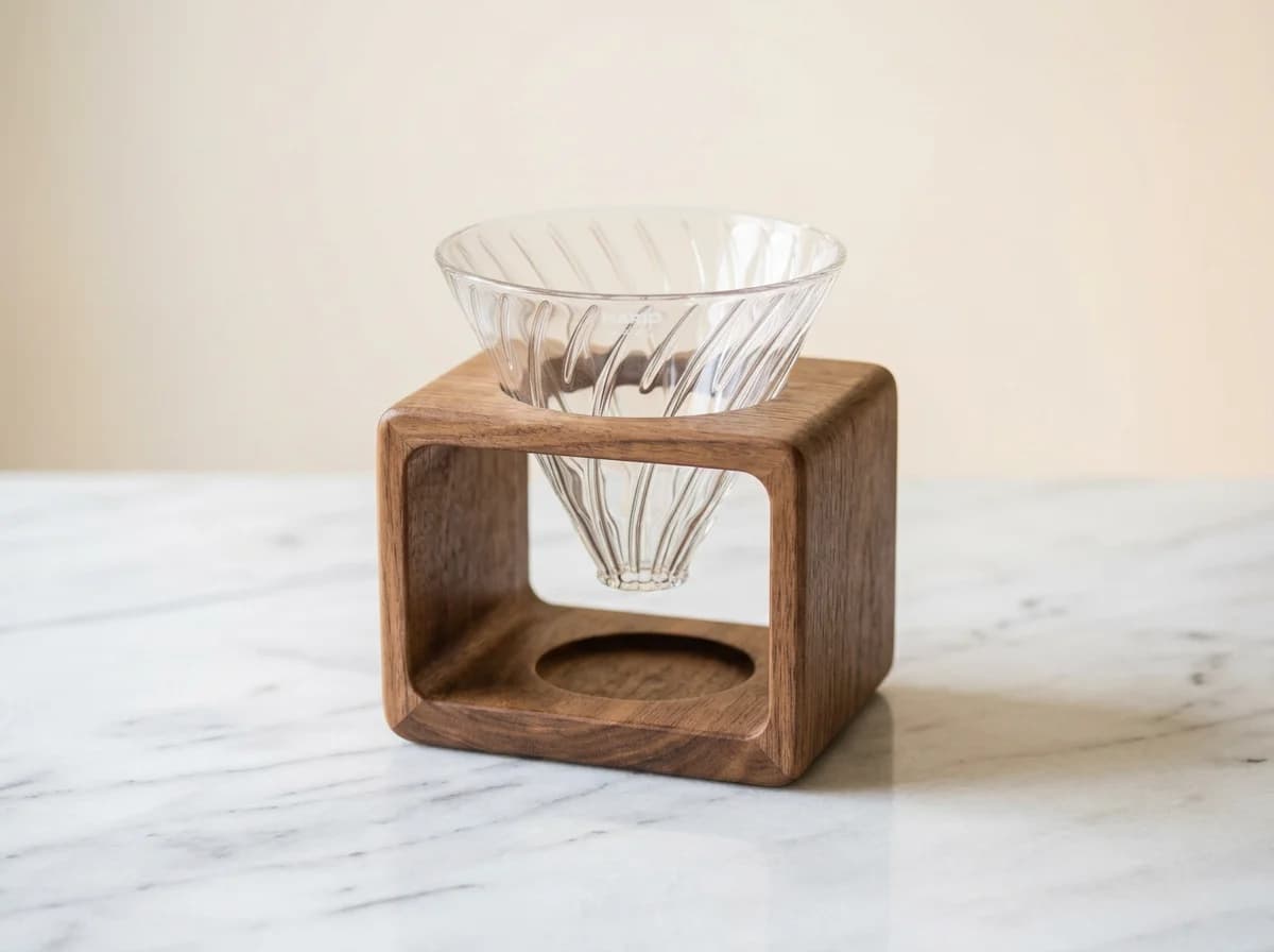 Hario V60 pour-over dripper used for filter coffee testing